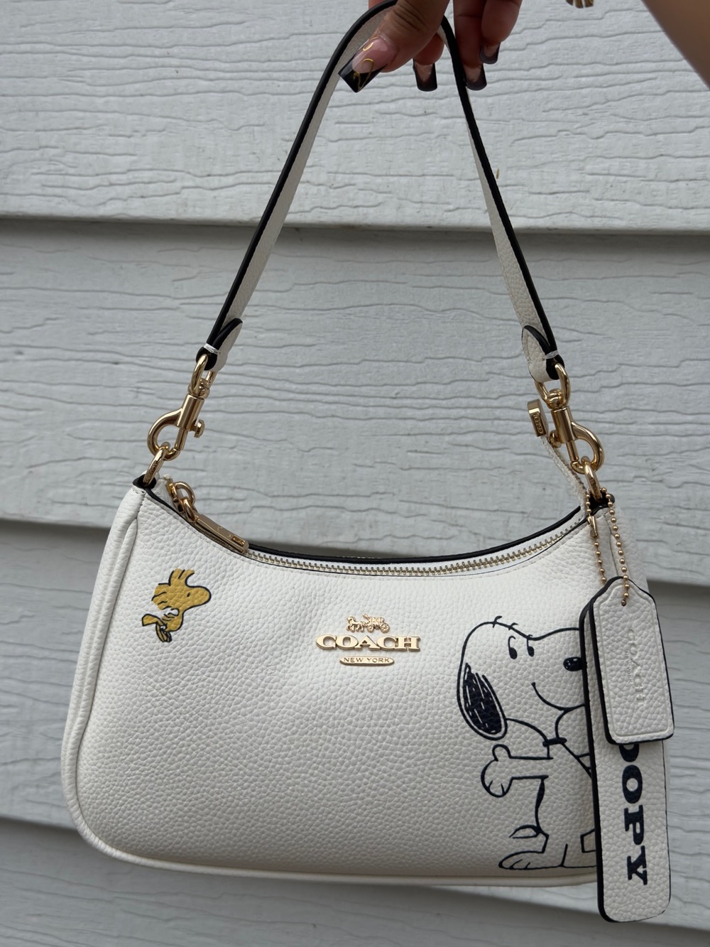 Coach White Snoopy Teri Shoulder Bag NWOT